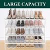 image:imageSmiry Bamboo Shoe Rack 3Tier Stackable Wooden Shoe Organizer for Entryway amp Closet Free Standing Wood Shoe Storage Shelf for Front Door amp Small Spaces NaturalWhite