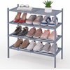 image:imageSmiry Bamboo Shoe Rack 3Tier Stackable Wooden Shoe Organizer for Entryway amp Closet Free Standing Wood Shoe Storage Shelf for Front Door amp Small Spaces NaturalGrey