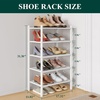 image:imageSmiry Bamboo Shoe Rack 3Tier Stackable Wooden Shoe Organizer for Entryway amp Closet Free Standing Wood Shoe Storage Shelf for Front Door amp Small Spaces NaturalWhite