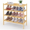 image:imageSmiry Bamboo Shoe Rack 3Tier Stackable Wooden Shoe Organizer for Entryway amp Closet Free Standing Wood Shoe Storage Shelf for Front Door amp Small Spaces NaturalNatural
