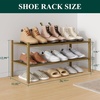 image:imageSmiry Bamboo Shoe Rack 3Tier Stackable Wooden Shoe Organizer for Entryway amp Closet Free Standing Wood Shoe Storage Shelf for Front Door amp Small Spaces NaturalWalnut