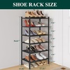 image:imageSmiry Bamboo Shoe Rack 3Tier Stackable Wooden Shoe Organizer for Entryway amp Closet Free Standing Wood Shoe Storage Shelf for Front Door amp Small Spaces NaturalBlack