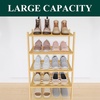 image:imageSmiry Bamboo Shoe Rack 3Tier Stackable Wooden Shoe Organizer for Entryway amp Closet Free Standing Wood Shoe Storage Shelf for Front Door amp Small Spaces NaturalNatural