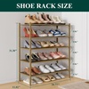 image:imageSmiry Bamboo Shoe Rack 3Tier Stackable Wooden Shoe Organizer for Entryway amp Closet Free Standing Wood Shoe Storage Shelf for Front Door amp Small Spaces NaturalWalnut