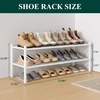 image:imageSmiry Bamboo Shoe Rack 3Tier Stackable Wooden Shoe Organizer for Entryway amp Closet Free Standing Wood Shoe Storage Shelf for Front Door amp Small Spaces NaturalWhite