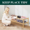 image:imageSmiry Bamboo Shoe Rack 3Tier Stackable Wooden Shoe Organizer for Entryway amp Closet Free Standing Wood Shoe Storage Shelf for Front Door amp Small Spaces NaturalNatural