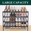 image:imageSmiry Bamboo Shoe Rack 3Tier Stackable Wooden Shoe Organizer for Entryway amp Closet Free Standing Wood Shoe Storage Shelf for Front Door amp Small Spaces NaturalBrown