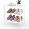 image:imageSmiry Bamboo Shoe Rack 3Tier Stackable Wooden Shoe Organizer for Entryway amp Closet Free Standing Wood Shoe Storage Shelf for Front Door amp Small Spaces NaturalWhite