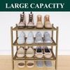 image:imageSmiry Bamboo Shoe Rack 3Tier Stackable Wooden Shoe Organizer for Entryway amp Closet Free Standing Wood Shoe Storage Shelf for Front Door amp Small Spaces NaturalWalnut