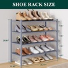 image:imageSmiry Bamboo Shoe Rack 3Tier Stackable Wooden Shoe Organizer for Entryway amp Closet Free Standing Wood Shoe Storage Shelf for Front Door amp Small Spaces NaturalGrey
