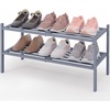 image:imageSmiry Bamboo Shoe Rack 3Tier Stackable Wooden Shoe Organizer for Entryway amp Closet Free Standing Wood Shoe Storage Shelf for Front Door amp Small Spaces NaturalGrey