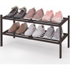 image:imageSmiry Bamboo Shoe Rack 3Tier Stackable Wooden Shoe Organizer for Entryway amp Closet Free Standing Wood Shoe Storage Shelf for Front Door amp Small Spaces NaturalBrown