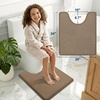 image:imageSmiry Memory Foam Bath Mat 36x24 Extra Soft NonSlip Bathroom Rug Ultra Absorbent Quick Dry Machine Washable Bathroom Mat for Shower Tub amp Floor Decor Navy BlueCamel