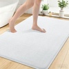 image:imageSmiry Memory Foam Bath Mat 36x24 Extra Soft NonSlip Bathroom Rug Ultra Absorbent Quick Dry Machine Washable Bathroom Mat for Shower Tub amp Floor Decor Navy BlueWhite