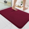 image:imageSmiry Memory Foam Bath Mat 36x24 Extra Soft NonSlip Bathroom Rug Ultra Absorbent Quick Dry Machine Washable Bathroom Mat for Shower Tub amp Floor Decor Navy BlueBurgundy