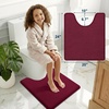 image:imageSmiry Memory Foam Bath Mat 36x24 Extra Soft NonSlip Bathroom Rug Ultra Absorbent Quick Dry Machine Washable Bathroom Mat for Shower Tub amp Floor Decor Navy BlueBurgundy
