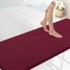 image:imageSmiry Memory Foam Bath Mat 36x24 Extra Soft NonSlip Bathroom Rug Ultra Absorbent Quick Dry Machine Washable Bathroom Mat for Shower Tub amp Floor Decor Navy BlueBurgundy