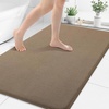 image:imageSmiry Memory Foam Bath Mat 36x24 Extra Soft NonSlip Bathroom Rug Ultra Absorbent Quick Dry Machine Washable Bathroom Mat for Shower Tub amp Floor Decor Navy BlueCamel