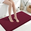 image:imageSmiry Memory Foam Bath Mat 36x24 Extra Soft NonSlip Bathroom Rug Ultra Absorbent Quick Dry Machine Washable Bathroom Mat for Shower Tub amp Floor Decor Navy BlueBurgundy