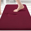 image:imageSmiry Memory Foam Bath Mat 36x24 Extra Soft NonSlip Bathroom Rug Ultra Absorbent Quick Dry Machine Washable Bathroom Mat for Shower Tub amp Floor Decor Navy BlueBurgundy