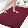 image:imageSmiry Memory Foam Bath Mat 36x24 Extra Soft NonSlip Bathroom Rug Ultra Absorbent Quick Dry Machine Washable Bathroom Mat for Shower Tub amp Floor Decor Navy BlueBurgundy