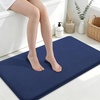 image:imageSmiry Memory Foam Bath Mat 36x24 Extra Soft NonSlip Bathroom Rug Ultra Absorbent Quick Dry Machine Washable Bathroom Mat for Shower Tub amp Floor Decor Navy BlueNavy Blue