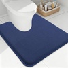image:imageSmiry Memory Foam Bath Mat 36x24 Extra Soft NonSlip Bathroom Rug Ultra Absorbent Quick Dry Machine Washable Bathroom Mat for Shower Tub amp Floor Decor Navy BlueNavy Blue
