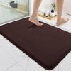image:imageSmiry Memory Foam Bath Mat 36x24 Extra Soft NonSlip Bathroom Rug Ultra Absorbent Quick Dry Machine Washable Bathroom Mat for Shower Tub amp Floor Decor Navy BlueBrown