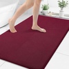 image:imageSmiry Memory Foam Bath Mat 36x24 Extra Soft NonSlip Bathroom Rug Ultra Absorbent Quick Dry Machine Washable Bathroom Mat for Shower Tub amp Floor Decor Navy BlueBurgundy