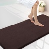 image:imageSmiry Memory Foam Bath Mat 36x24 Extra Soft NonSlip Bathroom Rug Ultra Absorbent Quick Dry Machine Washable Bathroom Mat for Shower Tub amp Floor Decor Navy BlueBrown