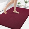image:imageSmiry Memory Foam Bath Mat 36x24 Extra Soft NonSlip Bathroom Rug Ultra Absorbent Quick Dry Machine Washable Bathroom Mat for Shower Tub amp Floor Decor Navy BlueBurgundy