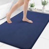 image:imageSmiry Memory Foam Bath Mat 36x24 Extra Soft NonSlip Bathroom Rug Ultra Absorbent Quick Dry Machine Washable Bathroom Mat for Shower Tub amp Floor Decor Navy BlueNavy Blue