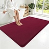 image:imageSmiry Memory Foam Bath Mat 36x24 Extra Soft NonSlip Bathroom Rug Ultra Absorbent Quick Dry Machine Washable Bathroom Mat for Shower Tub amp Floor Decor Navy BlueBurgundy