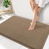 image:imageSmiry Memory Foam Bath Mat 36x24 Extra Soft NonSlip Bathroom Rug Ultra Absorbent Quick Dry Machine Washable Bathroom Mat for Shower Tub amp Floor Decor Navy BlueCamel
