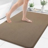 image:imageSmiry Memory Foam Bath Mat 36x24 Extra Soft NonSlip Bathroom Rug Ultra Absorbent Quick Dry Machine Washable Bathroom Mat for Shower Tub amp Floor Decor Navy BlueCamel