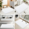 image:imageSmiry Memory Foam Bath Mat 36x24 Extra Soft NonSlip Bathroom Rug Ultra Absorbent Quick Dry Machine Washable Bathroom Mat for Shower Tub amp Floor Decor Navy BlueWhite
