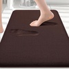 image:imageSmiry Memory Foam Bath Mat 36x24 Extra Soft NonSlip Bathroom Rug Ultra Absorbent Quick Dry Machine Washable Bathroom Mat for Shower Tub amp Floor Decor Navy BlueBrown