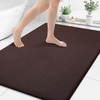 image:imageSmiry Memory Foam Bath Mat 36x24 Extra Soft NonSlip Bathroom Rug Ultra Absorbent Quick Dry Machine Washable Bathroom Mat for Shower Tub amp Floor Decor Navy BlueBrown