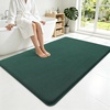 image:imageSmiry Memory Foam Bath Mat 36x24 Extra Soft NonSlip Bathroom Rug Ultra Absorbent Quick Dry Machine Washable Bathroom Mat for Shower Tub amp Floor Decor Navy BlueGreen