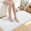 image:imageSmiry Memory Foam Bath Mat 36x24 Extra Soft NonSlip Bathroom Rug Ultra Absorbent Quick Dry Machine Washable Bathroom Mat for Shower Tub amp Floor Decor Navy BlueWhite