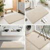 image:imageSmiry Memory Foam Bath Mat 36x24 Extra Soft NonSlip Bathroom Rug Ultra Absorbent Quick Dry Machine Washable Bathroom Mat for Shower Tub amp Floor Decor Navy BlueBeige