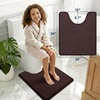 image:imageSmiry Memory Foam Bath Mat 36x24 Extra Soft NonSlip Bathroom Rug Ultra Absorbent Quick Dry Machine Washable Bathroom Mat for Shower Tub amp Floor Decor Navy BlueBrown