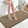 image:imageSmiry Memory Foam Bath Mat 36x24 Extra Soft NonSlip Bathroom Rug Ultra Absorbent Quick Dry Machine Washable Bathroom Mat for Shower Tub amp Floor Decor Navy BlueCamel