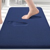 image:imageSmiry Memory Foam Bath Mat 36x24 Extra Soft NonSlip Bathroom Rug Ultra Absorbent Quick Dry Machine Washable Bathroom Mat for Shower Tub amp Floor Decor Navy BlueNavy Blue