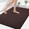 image:imageSmiry Memory Foam Bath Mat 36x24 Extra Soft NonSlip Bathroom Rug Ultra Absorbent Quick Dry Machine Washable Bathroom Mat for Shower Tub amp Floor Decor Navy BlueBrown