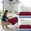 image:imageSmiry Memory Foam Bath Mat 36x24 Extra Soft NonSlip Bathroom Rug Ultra Absorbent Quick Dry Machine Washable Bathroom Mat for Shower Tub amp Floor Decor Navy BlueBurgundy