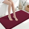 image:imageSmiry Memory Foam Bath Mat 36x24 Extra Soft NonSlip Bathroom Rug Ultra Absorbent Quick Dry Machine Washable Bathroom Mat for Shower Tub amp Floor Decor Navy BlueBurgundy