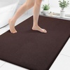image:imageSmiry Memory Foam Bath Mat 36x24 Extra Soft NonSlip Bathroom Rug Ultra Absorbent Quick Dry Machine Washable Bathroom Mat for Shower Tub amp Floor Decor Navy BlueBrown