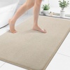 image:imageSmiry Memory Foam Bath Mat 36x24 Extra Soft NonSlip Bathroom Rug Ultra Absorbent Quick Dry Machine Washable Bathroom Mat for Shower Tub amp Floor Decor Navy BlueBeige
