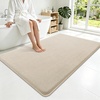image:imageSmiry Memory Foam Bath Mat 36x24 Extra Soft NonSlip Bathroom Rug Ultra Absorbent Quick Dry Machine Washable Bathroom Mat for Shower Tub amp Floor Decor Navy BlueBeige